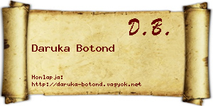 Daruka Botond névjegykártya